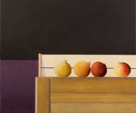 Wim Blom-Four pomegranates 2008 oil on canvas  56 x 66 cm-22 x 26 inches
