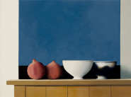 Wim Blom-Two pomegranates 2010 oil on canvas on board 46.3 x 62.2 cm